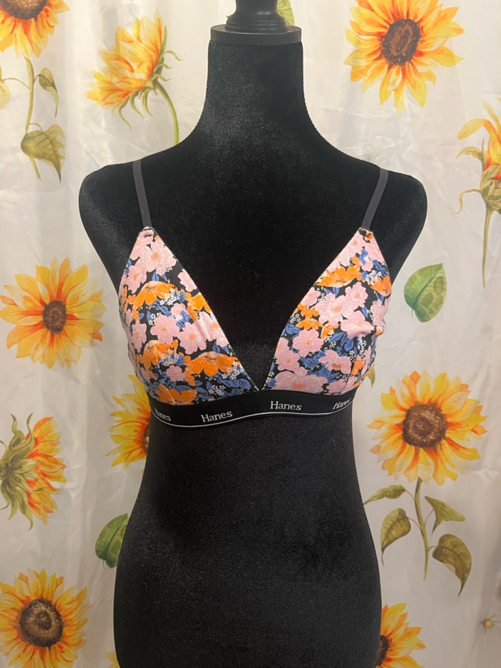 2 Hanes Triangle Bralettes